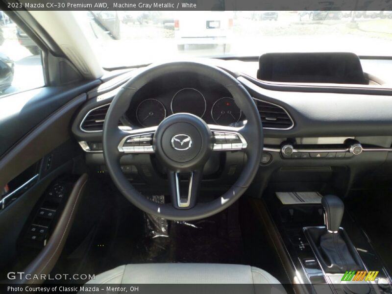 Machine Gray Metallic / White 2023 Mazda CX-30 Premium AWD