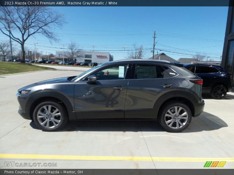 Machine Gray Metallic / White 2023 Mazda CX-30 Premium AWD