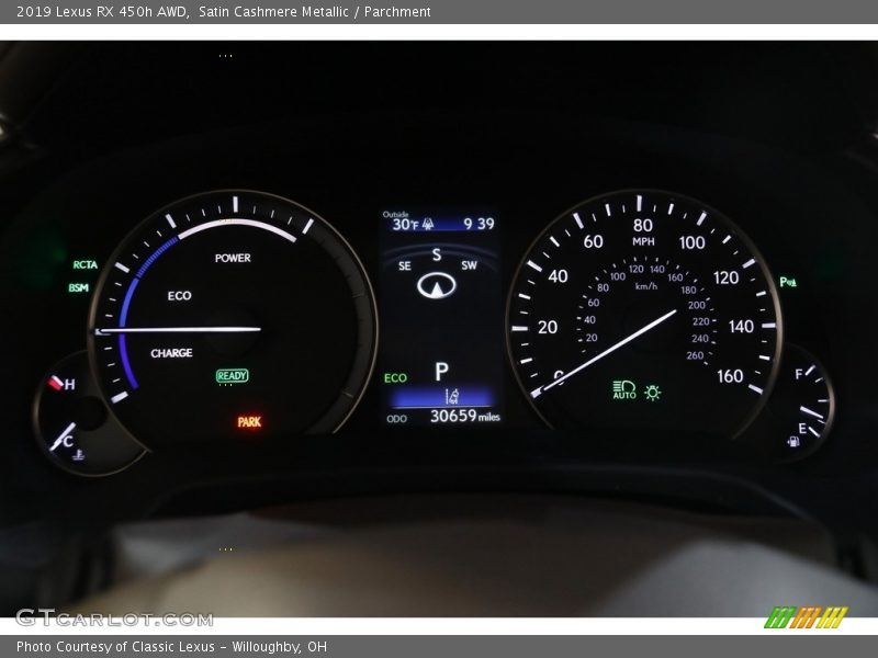 Satin Cashmere Metallic / Parchment 2019 Lexus RX 450h AWD