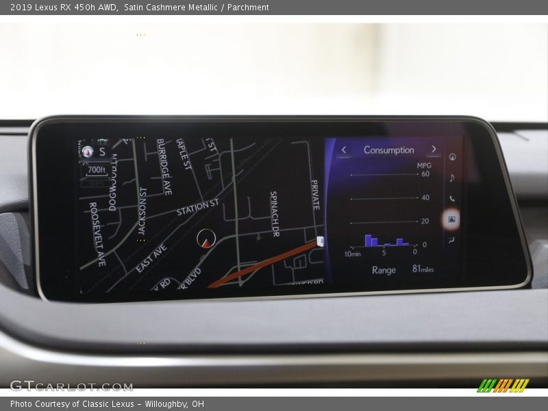 Satin Cashmere Metallic / Parchment 2019 Lexus RX 450h AWD