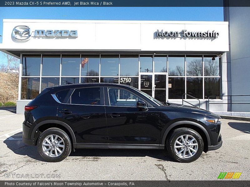 Jet Black Mica / Black 2023 Mazda CX-5 S Preferred AWD
