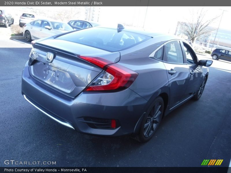 Modern Steel Metallic / Black 2020 Honda Civic EX Sedan