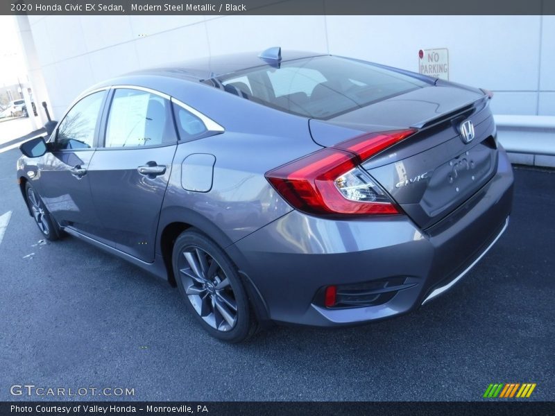 Modern Steel Metallic / Black 2020 Honda Civic EX Sedan