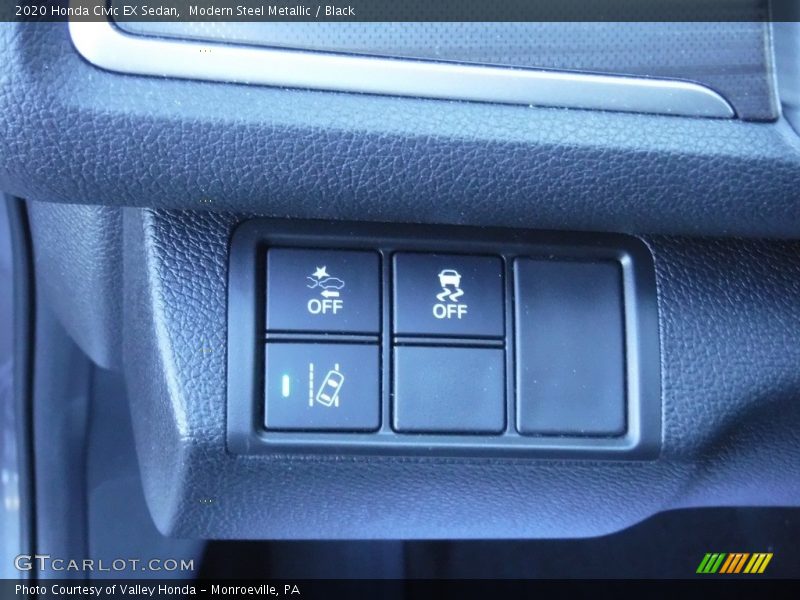 Modern Steel Metallic / Black 2020 Honda Civic EX Sedan
