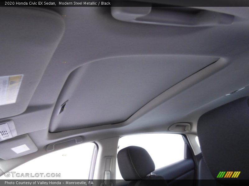 Modern Steel Metallic / Black 2020 Honda Civic EX Sedan