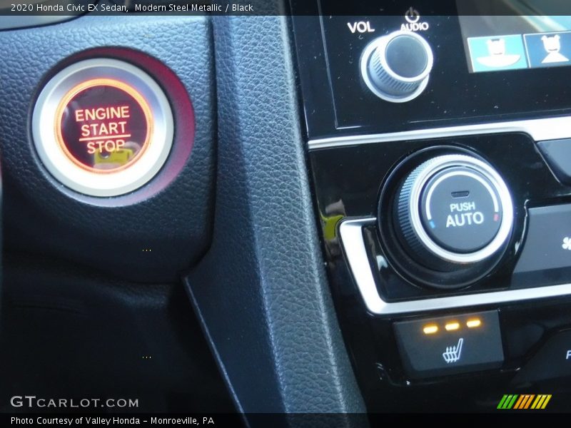 Modern Steel Metallic / Black 2020 Honda Civic EX Sedan