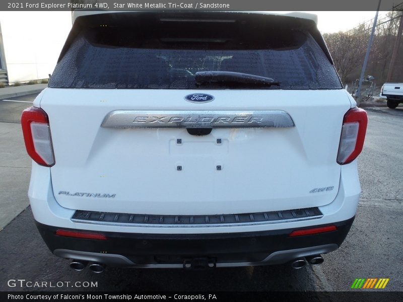Star White Metallic Tri-Coat / Sandstone 2021 Ford Explorer Platinum 4WD