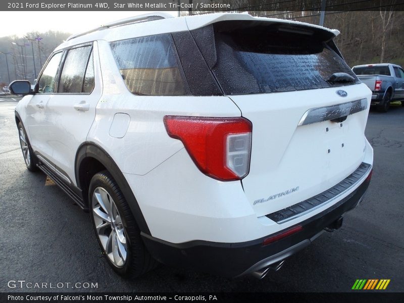 Star White Metallic Tri-Coat / Sandstone 2021 Ford Explorer Platinum 4WD