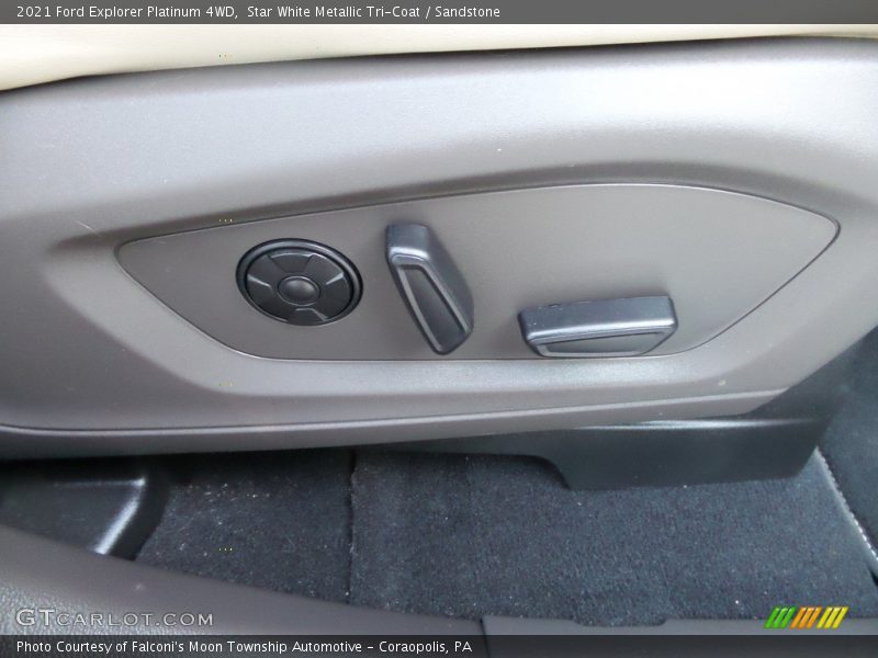 Star White Metallic Tri-Coat / Sandstone 2021 Ford Explorer Platinum 4WD