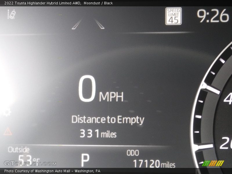 Moondust / Black 2022 Toyota Highlander Hybrid Limited AWD