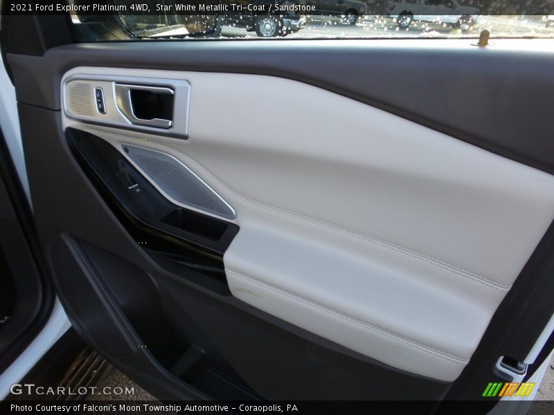 Star White Metallic Tri-Coat / Sandstone 2021 Ford Explorer Platinum 4WD
