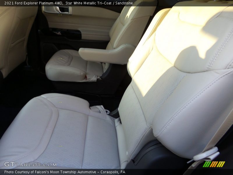 Star White Metallic Tri-Coat / Sandstone 2021 Ford Explorer Platinum 4WD