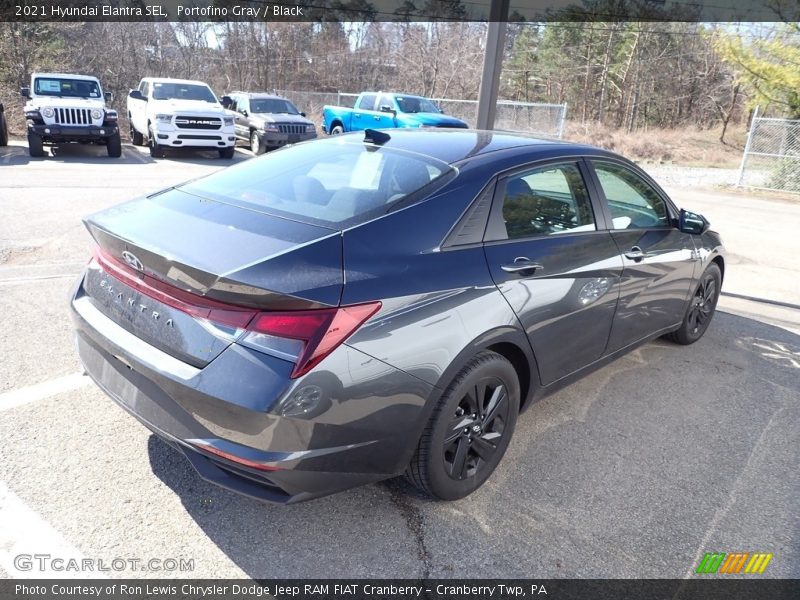 Portofino Gray / Black 2021 Hyundai Elantra SEL