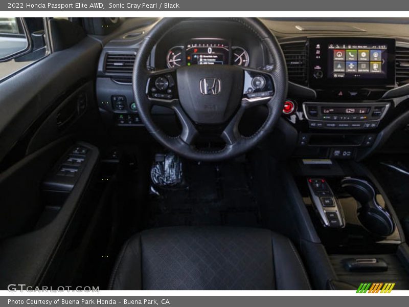Sonic Gray Pearl / Black 2022 Honda Passport Elite AWD