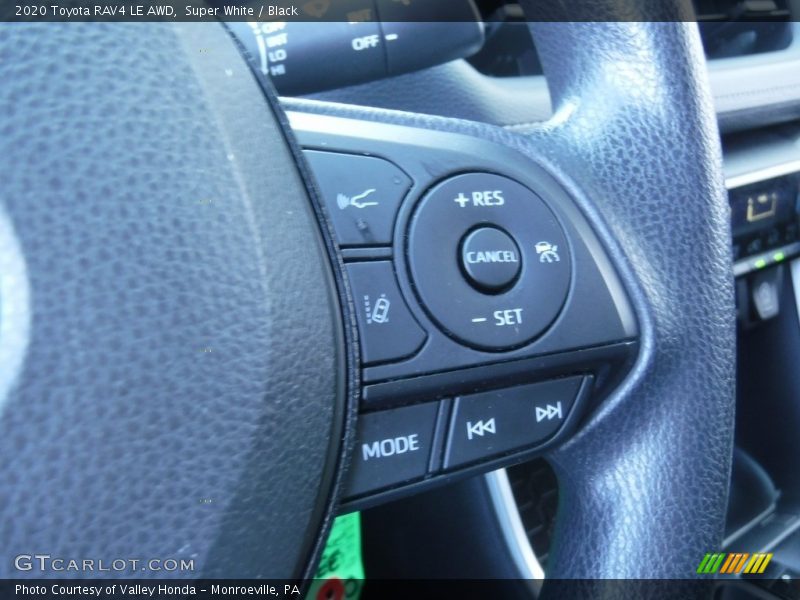 Super White / Black 2020 Toyota RAV4 LE AWD