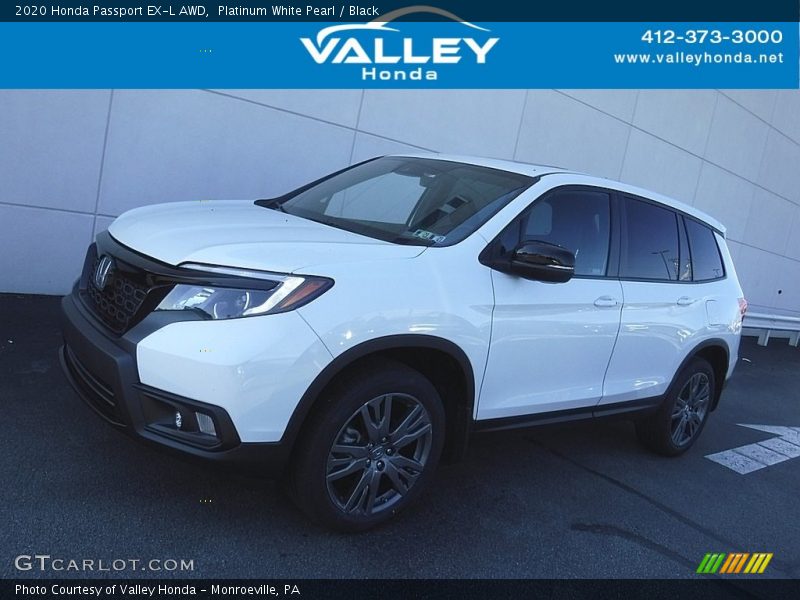 Platinum White Pearl / Black 2020 Honda Passport EX-L AWD