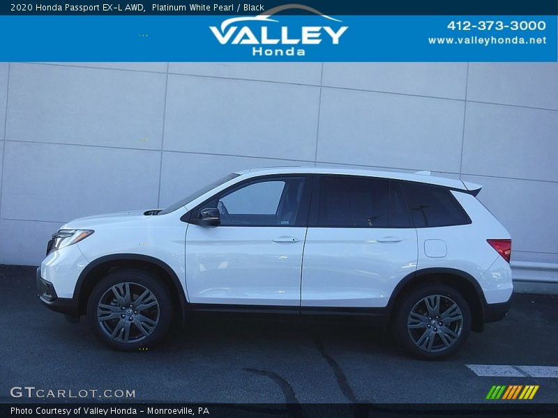 Platinum White Pearl / Black 2020 Honda Passport EX-L AWD