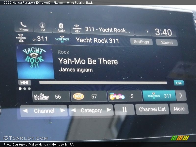 Platinum White Pearl / Black 2020 Honda Passport EX-L AWD