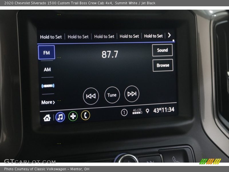 Audio System of 2020 Silverado 1500 Custom Trail Boss Crew Cab 4x4