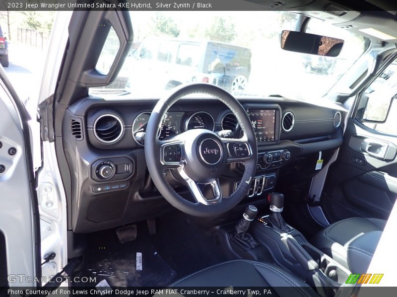 Silver Zynith / Black 2023 Jeep Wrangler Unlimited Sahara 4XE Hybrid