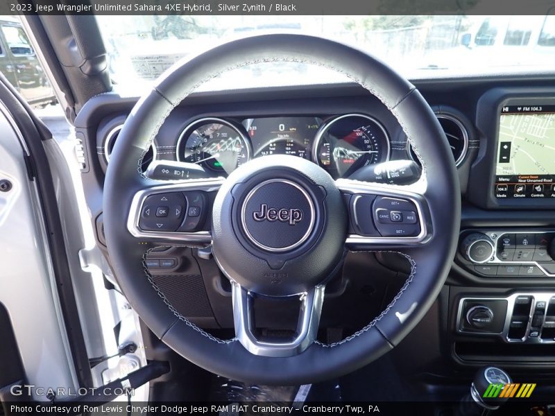 Silver Zynith / Black 2023 Jeep Wrangler Unlimited Sahara 4XE Hybrid