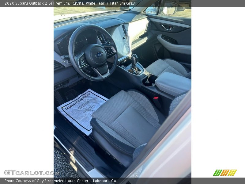 Crystal White Pearl / Titanium Gray 2020 Subaru Outback 2.5i Premium