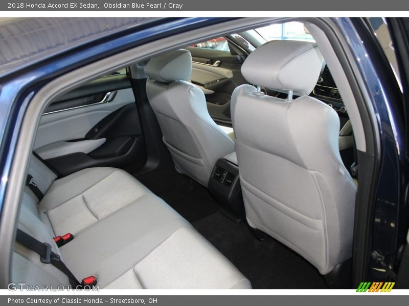 Obsidian Blue Pearl / Gray 2018 Honda Accord EX Sedan