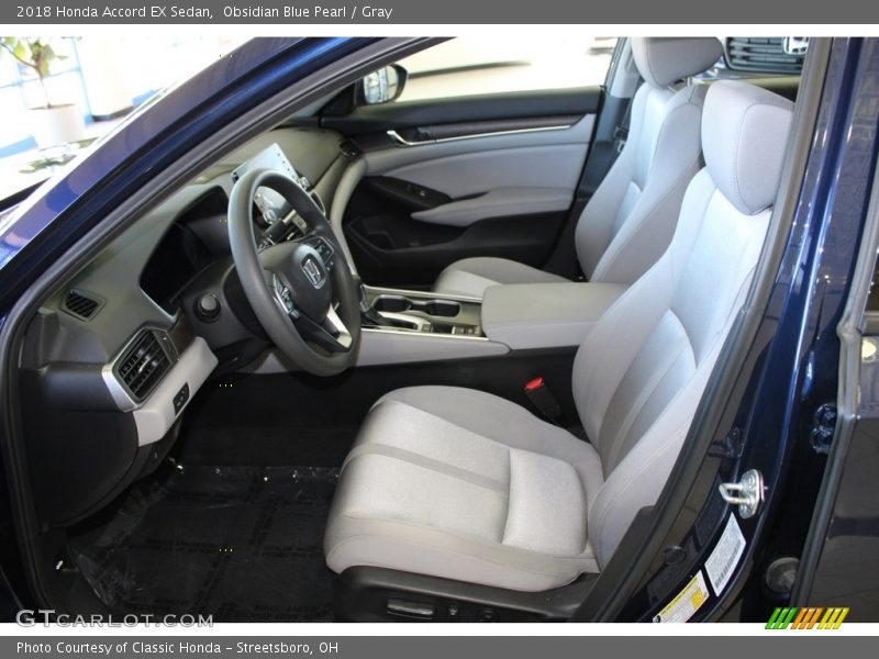 Obsidian Blue Pearl / Gray 2018 Honda Accord EX Sedan