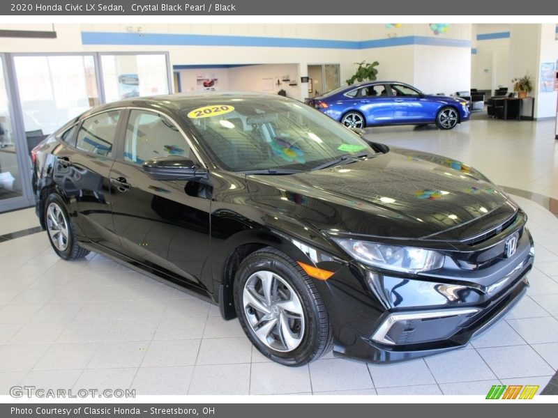 Crystal Black Pearl / Black 2020 Honda Civic LX Sedan