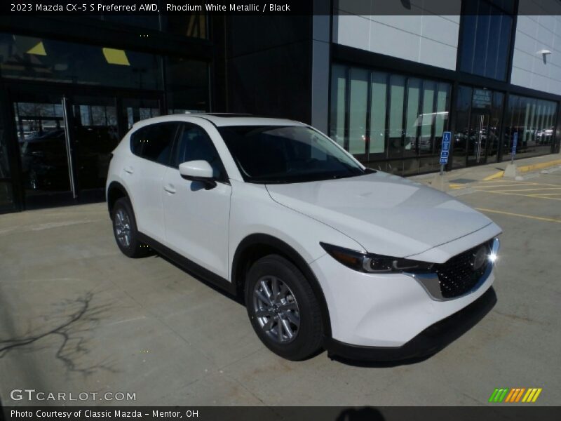 Rhodium White Metallic / Black 2023 Mazda CX-5 S Preferred AWD