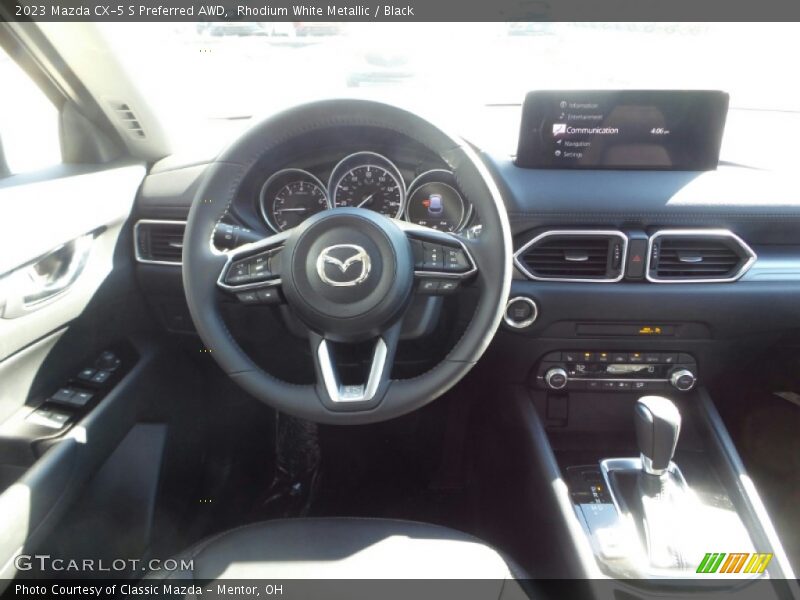 Rhodium White Metallic / Black 2023 Mazda CX-5 S Preferred AWD