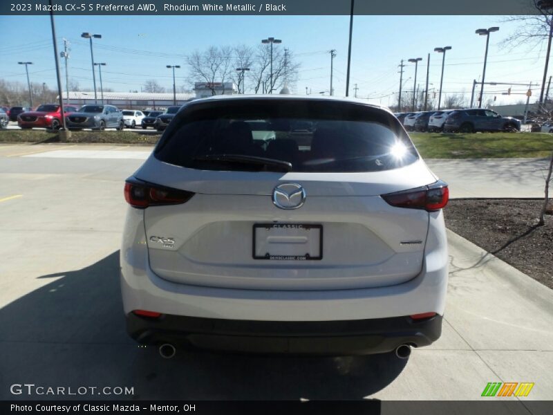 Rhodium White Metallic / Black 2023 Mazda CX-5 S Preferred AWD