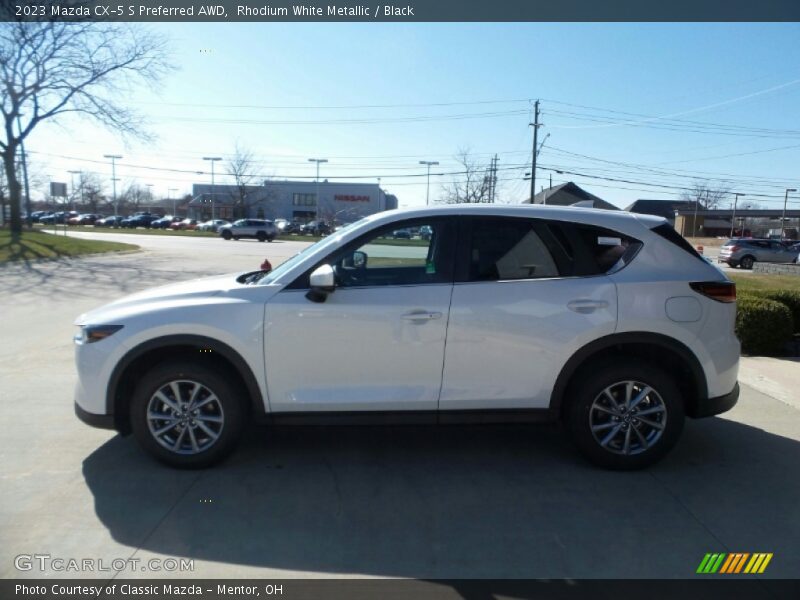 Rhodium White Metallic / Black 2023 Mazda CX-5 S Preferred AWD