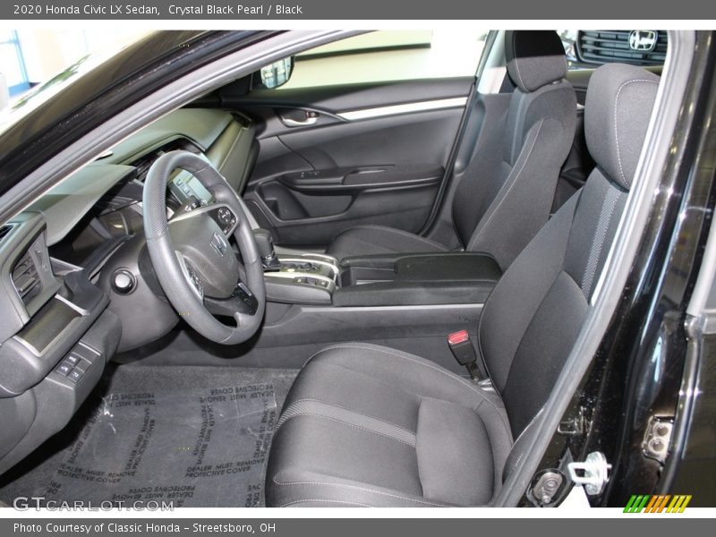 Crystal Black Pearl / Black 2020 Honda Civic LX Sedan
