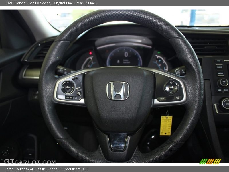 Crystal Black Pearl / Black 2020 Honda Civic LX Sedan
