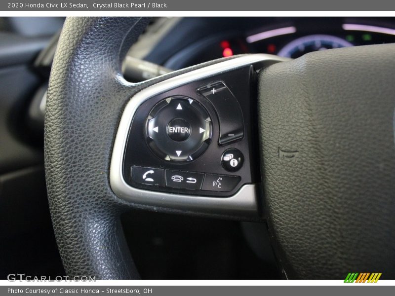 Crystal Black Pearl / Black 2020 Honda Civic LX Sedan
