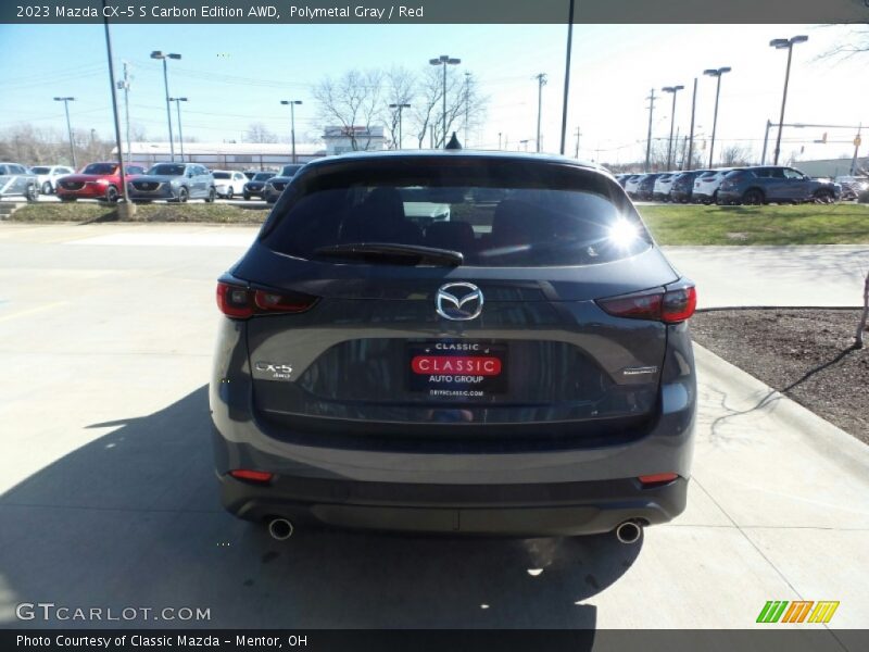Polymetal Gray / Red 2023 Mazda CX-5 S Carbon Edition AWD
