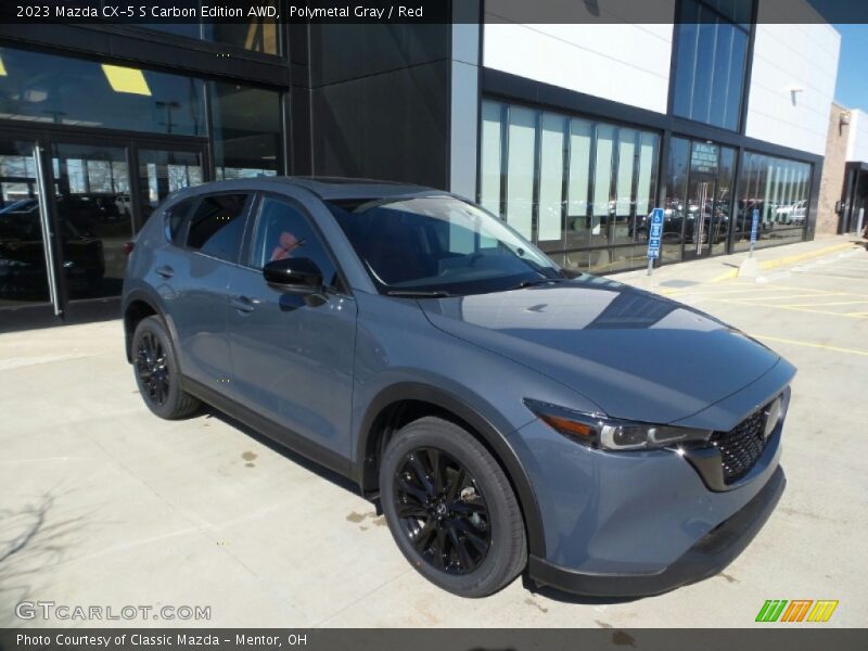 Polymetal Gray / Red 2023 Mazda CX-5 S Carbon Edition AWD