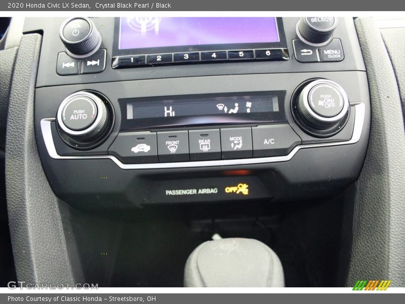 Crystal Black Pearl / Black 2020 Honda Civic LX Sedan