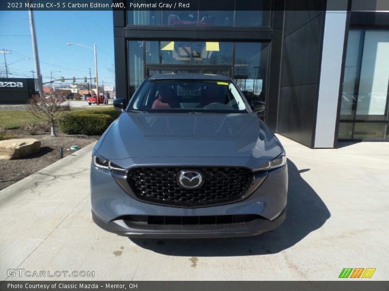 Polymetal Gray / Red 2023 Mazda CX-5 S Carbon Edition AWD