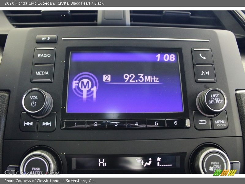 Crystal Black Pearl / Black 2020 Honda Civic LX Sedan