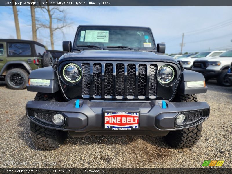 Black / Black 2023 Jeep Wrangler Unlimited Willys 4XE Hybrid