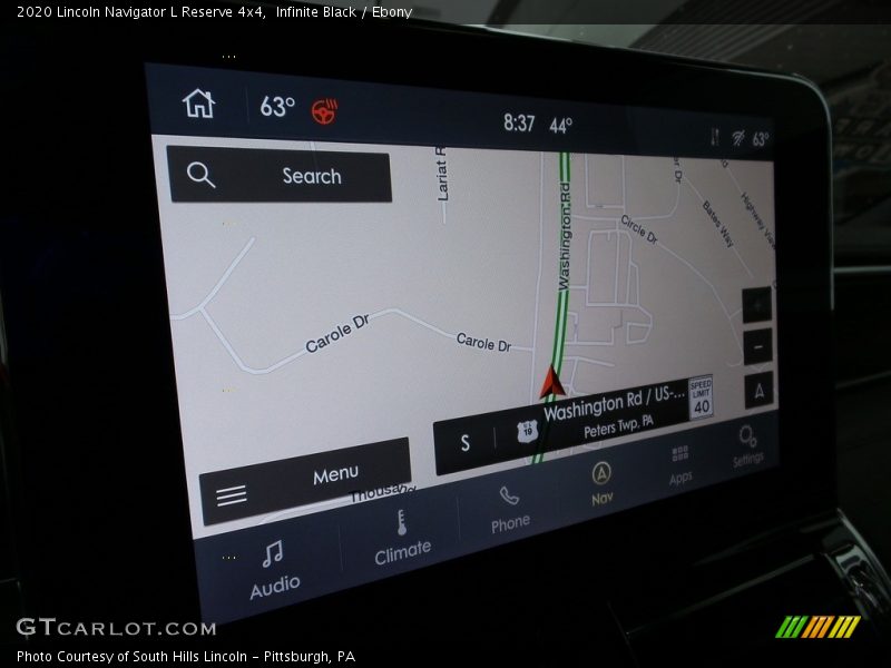 Navigation of 2020 Navigator L Reserve 4x4