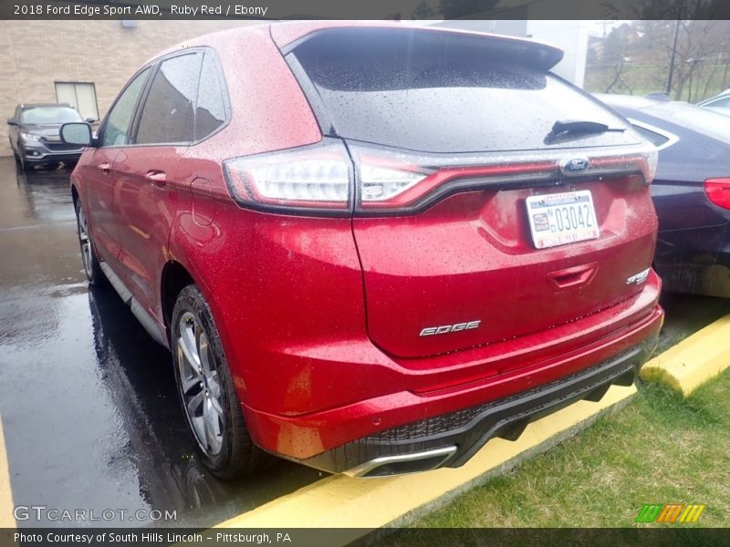 Ruby Red / Ebony 2018 Ford Edge Sport AWD