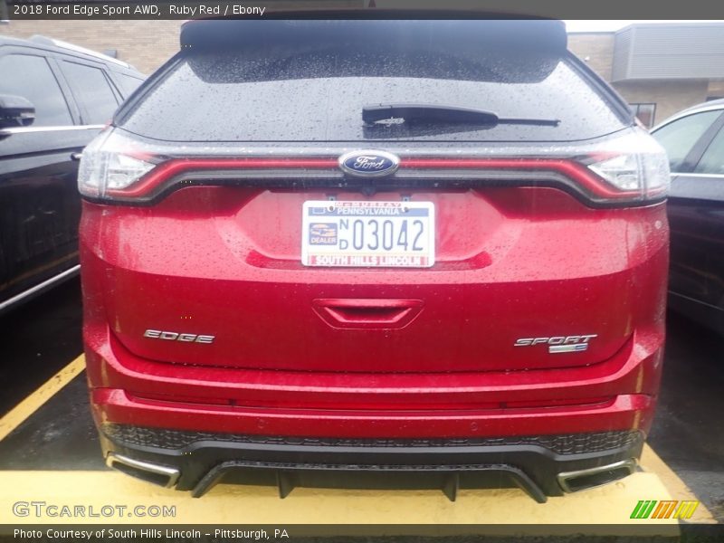 Ruby Red / Ebony 2018 Ford Edge Sport AWD