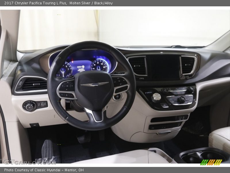 Molten Silver / Black/Alloy 2017 Chrysler Pacifica Touring L Plus