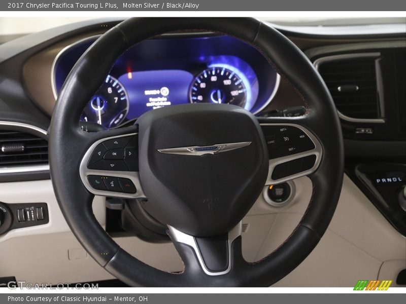 Molten Silver / Black/Alloy 2017 Chrysler Pacifica Touring L Plus