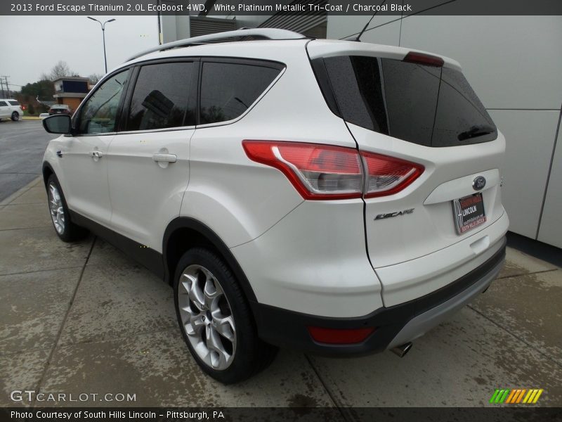 White Platinum Metallic Tri-Coat / Charcoal Black 2013 Ford Escape Titanium 2.0L EcoBoost 4WD