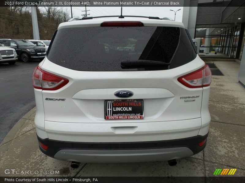 White Platinum Metallic Tri-Coat / Charcoal Black 2013 Ford Escape Titanium 2.0L EcoBoost 4WD