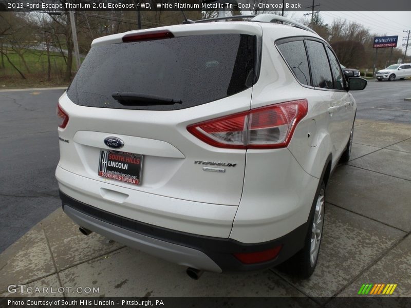 White Platinum Metallic Tri-Coat / Charcoal Black 2013 Ford Escape Titanium 2.0L EcoBoost 4WD